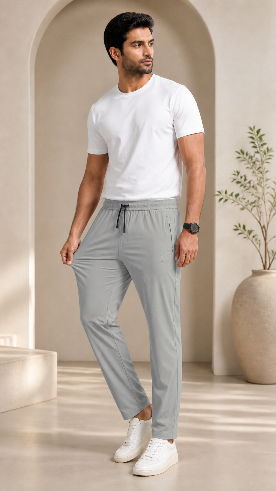 Premium Stretch Trouser – Light Grey