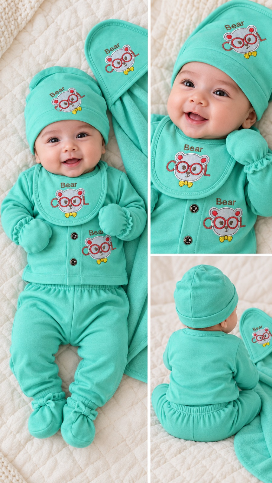 Bear Cool Newborn Baby Essentials Gift Set